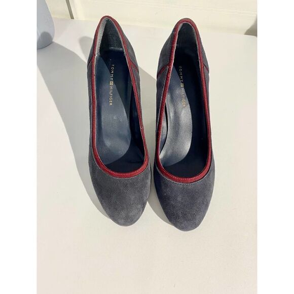Tommy Hilfiger Black Suede Block Heels - Picture 2 of 10